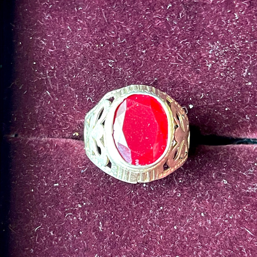 Ruby Ring In Silver - image 1